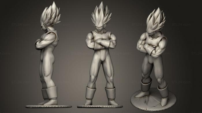 Figurines heroes, monsters and demons (Vegeta With Base, STKM_1371) 3D models for cnc